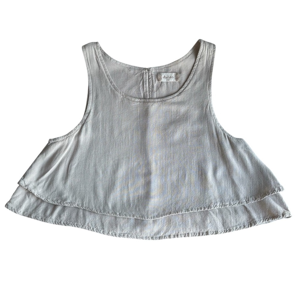 Alter’d State Beige Double Layered Cropped Tank – Size Small EUC - Picture 1 of 8